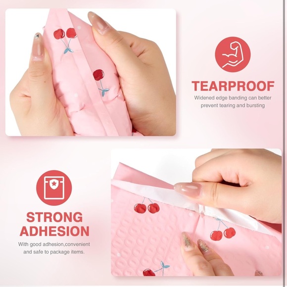 12- Cherry Bubble Mailers 6x10 - Picture 3 of 3